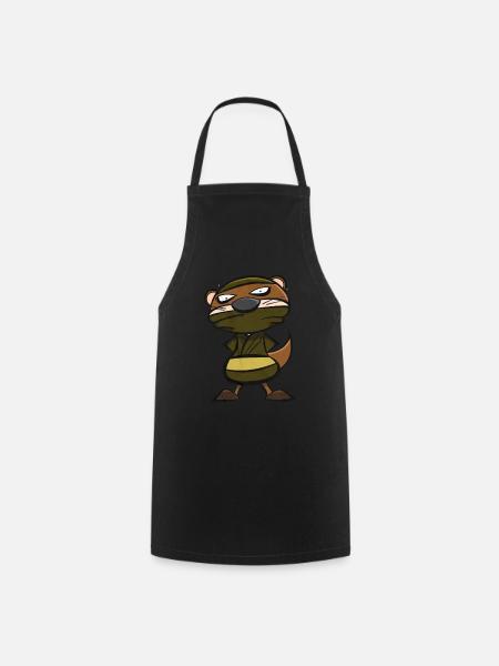 Otter Ninja - Cooking Apron - black