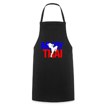 Muay Thai - Tablier de cuisine - noir - Devant - AI Model Male 185 dark (185cm)