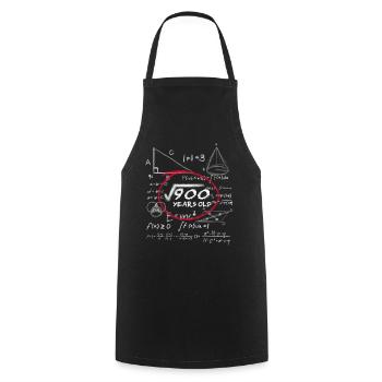 30th Birthday Math Root Calculation Nerd - Cooking Apron - black - Front - AI Model Male 185 dark (185cm)