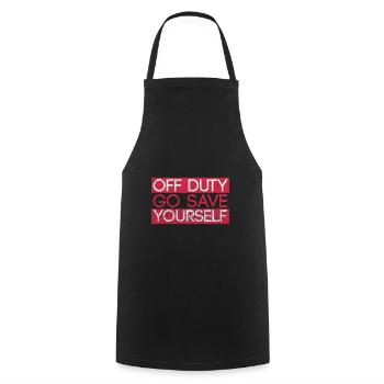 Out of Service Save Yourself - Cooking Apron - black - Front - AI Model Male 185 dark (185cm)