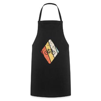 Vintage Bicycle Bike Tracks Cycling Gift - Cooking Apron - black - Front - AI Model Male 185 dark (185cm)
