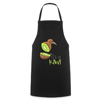 Kiwi Fruit Kiwi Bird - Cooking Apron - black - Front - AI Model Male 185 dark (185cm)