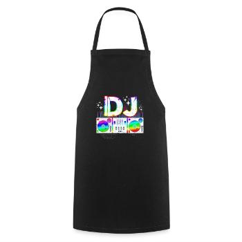 DJ Djing Discjockey Disc Jockey Party Geschenk - Kochschürze - Schwarz - Vorne - AI Model Male 185 dark (185cm)