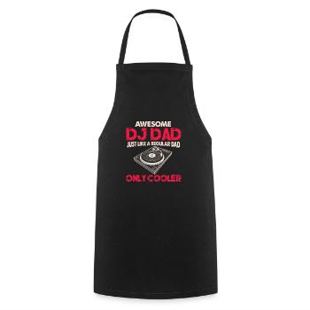 DJ father - Cooking Apron - black - Front - AI Model Male 185 dark (185cm)