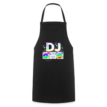 DJ - Kochschürze - Schwarz - Vorne - AI Model Male 185 dark (185cm)