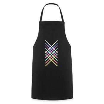Timpani Drums Retro - Cooking Apron - black - Front - AI Model Male 185 dark (185cm)