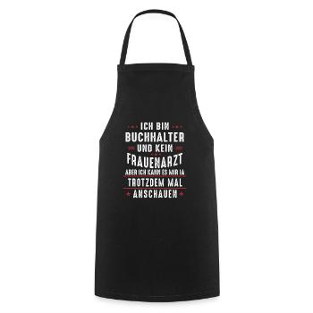 Lustig Buchhalter Steuerberater Fibu Geschenk - Kochschürze - Schwarz - Vorne - AI Model Male 185 dark (185cm)