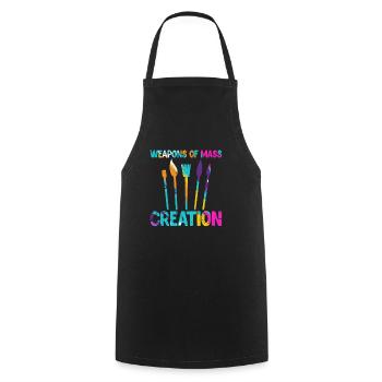 Artist artist painting painter gift - Cooking Apron - black - Front - AI Model Male 185 dark (185cm)