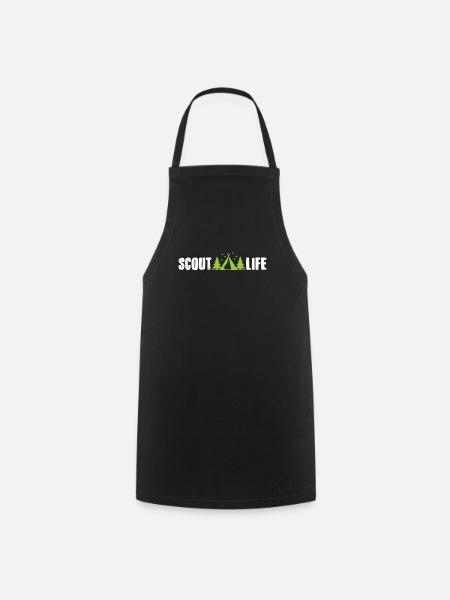 Tente de camping tente cadeau nature feu de camp - Tablier de cuisine - noir