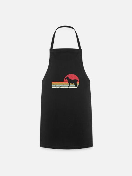 Goat goat goat goat retro gift - Cooking Apron - black