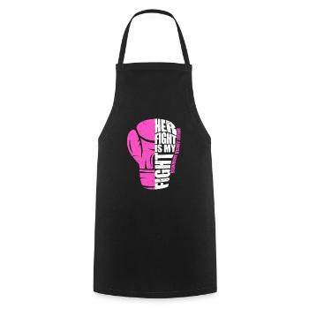 Breast Cancer Breast Cancer Breast Cancer Gift - Cooking Apron - black - Front - AI Model Male 185 dark (185cm)