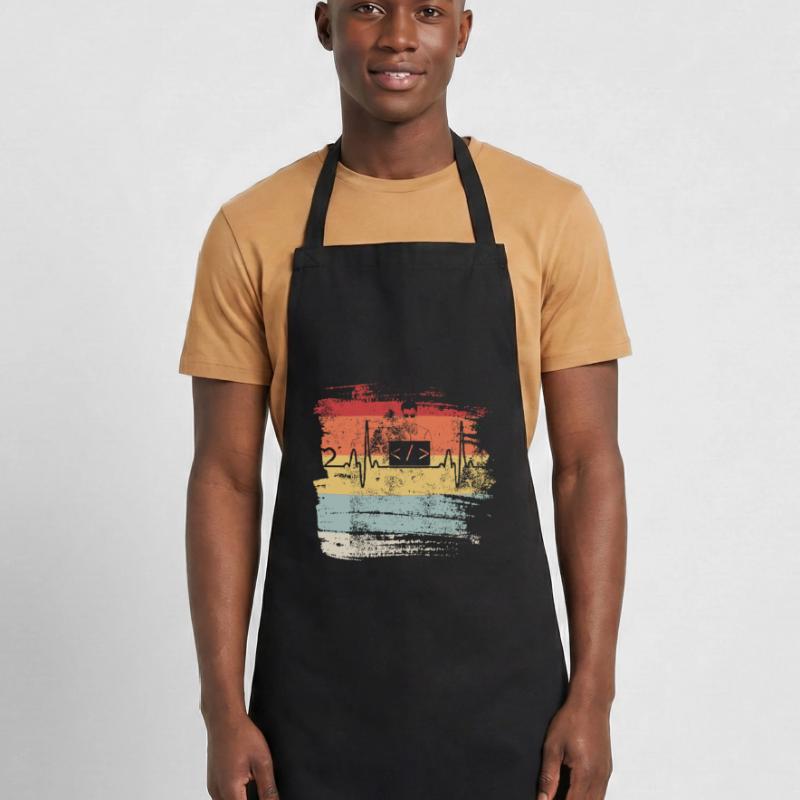 Programmation cadeau Heartbeat IT Coder Programmer Tablier de cuisine