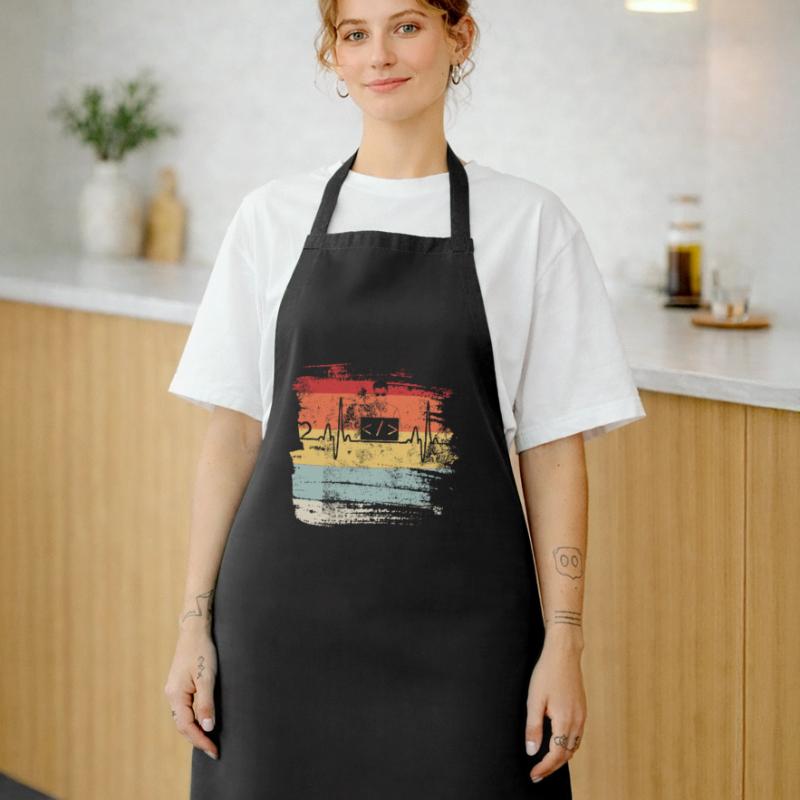 Programmation cadeau Heartbeat IT Coder Programmer Tablier de cuisine