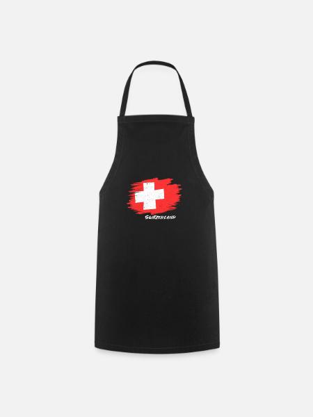 Switzerland Swiss Switzerland Gift - Cooking Apron - black