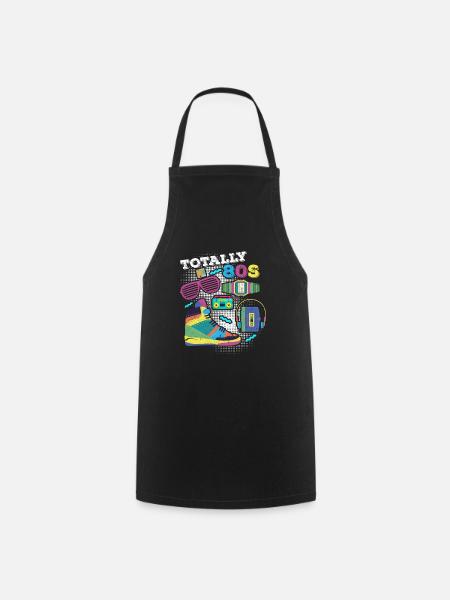 Cadeau baladeur boombox fête à thème années 80 années 80 - Tablier de cuisine - noir
