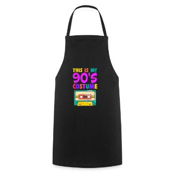 90s 90s cassette party theme party gift - Cooking Apron - black - Front - AI Model Male 185 dark (185cm)