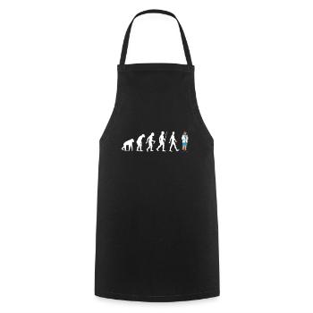 Ärztin Evolution Lustig Medizinstudentin Geschenk - Kochschürze - Schwarz - Vorne - AI Model Male 185 dark (185cm)