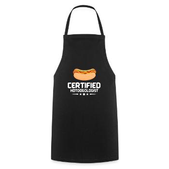 Hot dog - Cooking Apron - black - Front - AI Model Male 185 dark (185cm)