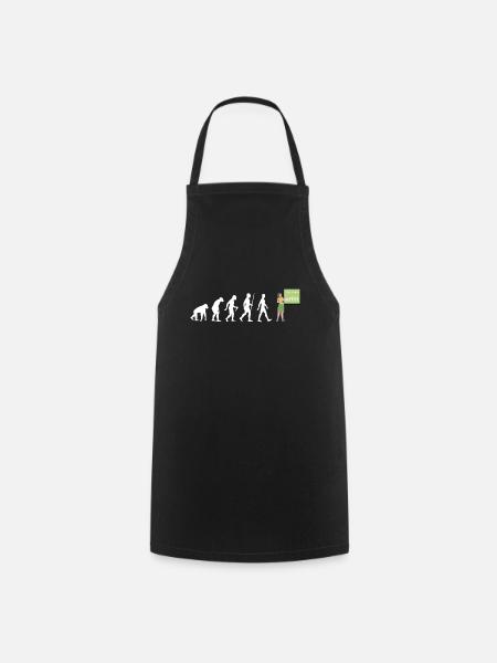 Lehrerin Evolution Lehramt Schule Lehrer Geschenk - Kochschürze - Schwarz