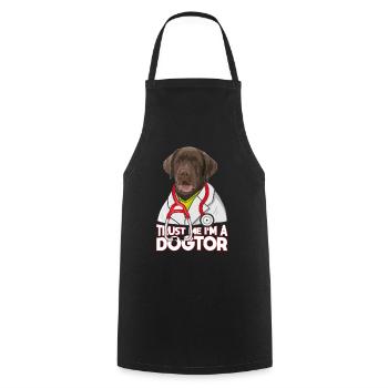 Trust Me I'm A Dogtor Labrador - Cooking Apron - black - Front - AI Model Male 185 dark (185cm)