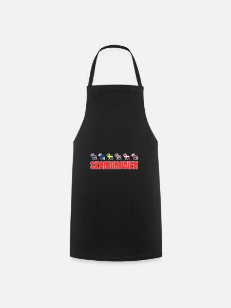 Drapeaux d’Élan scandinave - Tablier de cuisine - noir