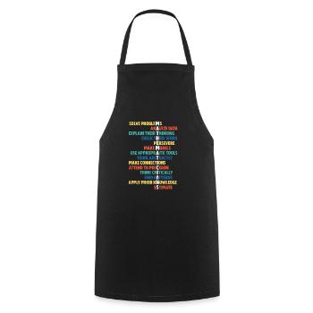 maths - Cooking Apron - black - Front - AI Model Male 185 dark (185cm)
