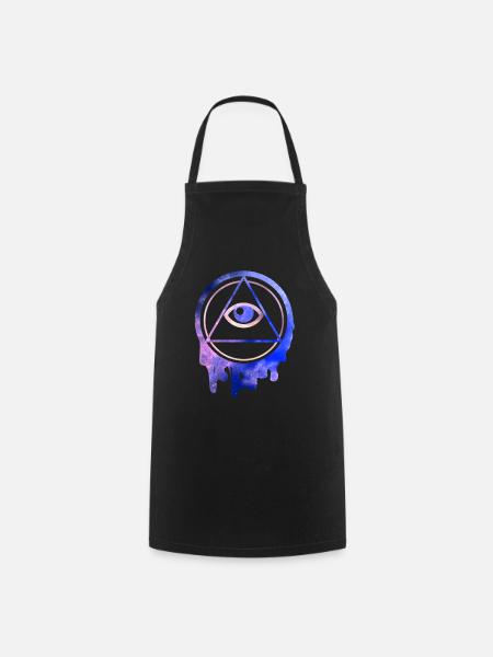 All Seeing Eye Illuminati Sterne - Kochschürze - Schwarz