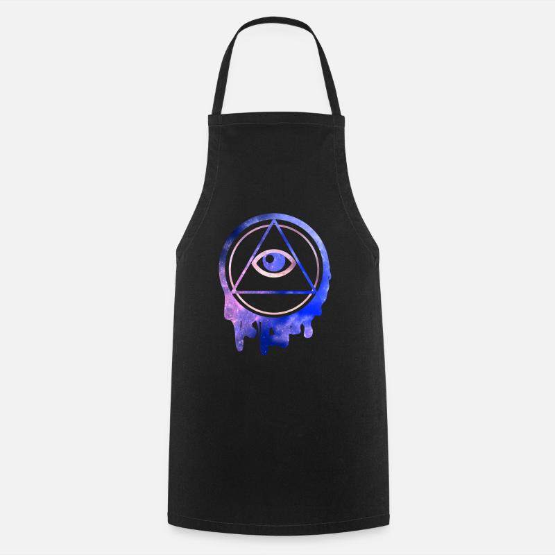 All Seeing Eye Illuminati Sterne - Kochschürze - Schwarz