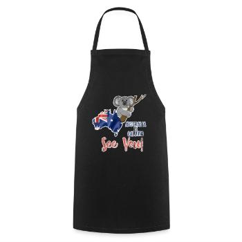 Australien Koala Bär Reisen - Kochschürze - Schwarz - Vorne - AI Model Male 185 dark (185cm)