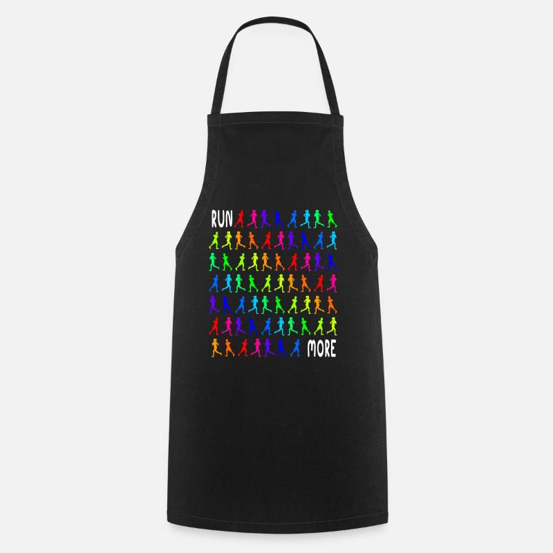 Funny Running Jogging Cardio Run Runner Gift - Cooking Apron - black