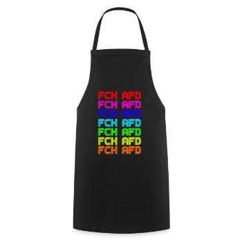 FCK AFD Against racism fascism - Cooking Apron - black - Front - AI Model Male 185 dark (185cm)