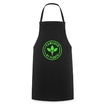 végétalien - Tablier de cuisine - noir - Devant - AI Model Male 185 dark (185cm)