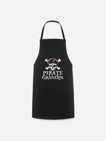 Pirate Grandpa Grandpa - Cooking Apron - black