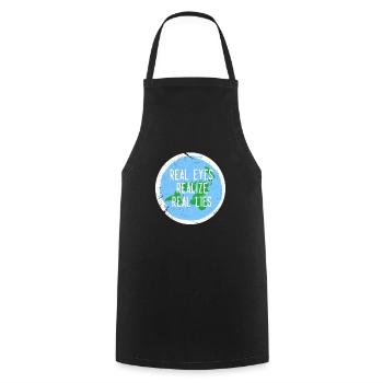 Cadeau de complot terre plate - Tablier de cuisine - noir - Devant - AI Model Male 185 dark (185cm)