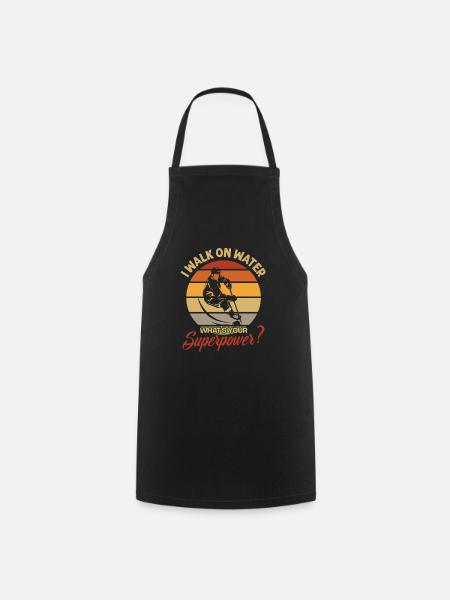 Hockey Hockey Cadeau Rétro Sports d'Hiver - Tablier de cuisine - noir
