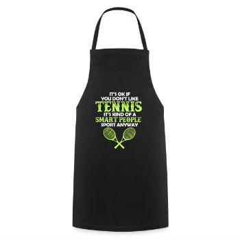 Tennis tennis player Tennis racket Tennis court - Cooking Apron - black - Front - AI Model Male 185 dark (185cm)