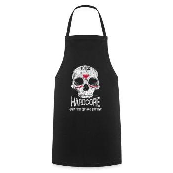 Techno Hakken Terrorcore Uptempo Gift - Cooking Apron - black - Front - AI Model Male 185 dark (185cm)