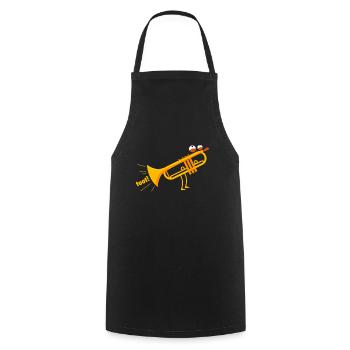 Trumpet trumpets fart farts musician gift - Cooking Apron - black - Front - AI Model Male 185 dark (185cm)