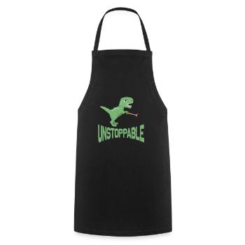 Ergotherapeut Dinosaurier - Kochschürze - Schwarz - Vorne - AI Model Male 185 dark (185cm)