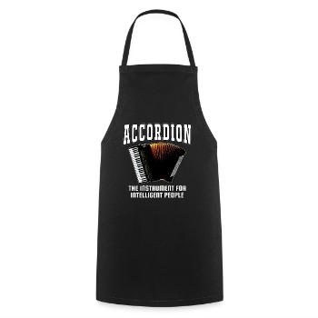Funny Accordion Instrument Jazz Marching Band Gift - Cooking Apron - black - Front - AI Model Male 185 dark (185cm)