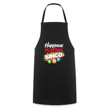 Bingo Play Gambling Lotto Grandma Grandpa Gift - Cooking Apron - black - Front - AI Model Male 185 dark (185cm)