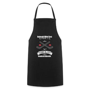 Eishockey Geheult Wird Erst Spruch Hockey Geschenk - Kochschürze - Schwarz - Vorne - AI Model Male 185 dark (185cm)