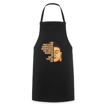 Buddha - Kochschürze - Schwarz - Vorne - AI Model Male 185 dark (185cm)