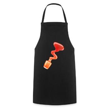 Nail polish Nail art design nails fingernails manicure - Cooking Apron - black - Front - AI Model Male 185 dark (185cm)
