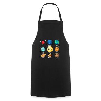 Astronaut planet universe space galaxy - Cooking Apron - black - Front - AI Model Male 185 dark (185cm)