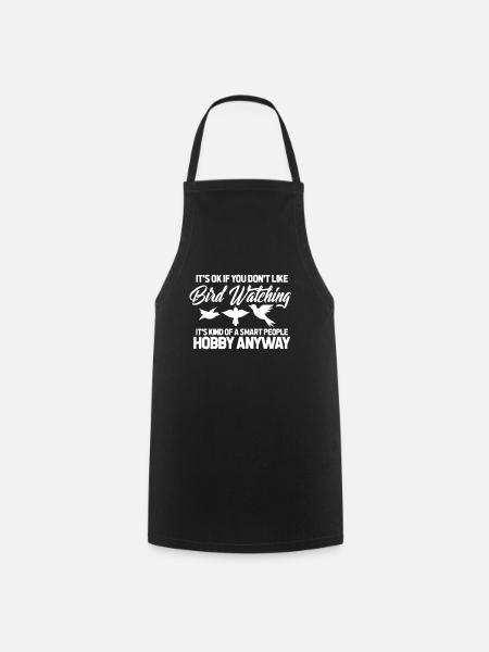 bird watching - Cooking Apron - black