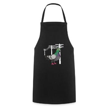 Pigeon pigeon bird flying pigeon fancier gift - Cooking Apron - black - Front - AI Model Male 185 dark (185cm)