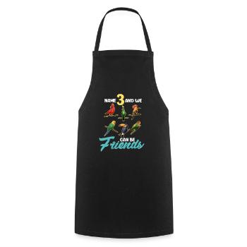Birdwatching Bird Birdwatching Gift - Tablier de cuisine - noir - Devant - AI Model Male 185 dark (185cm)