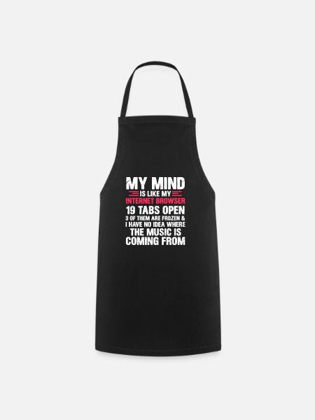 Internet Gedanken Programmierer Nerd Geschenk - Kochschürze - Schwarz