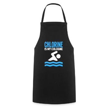 natation - Tablier de cuisine - noir - Devant - AI Model Male 185 dark (185cm)